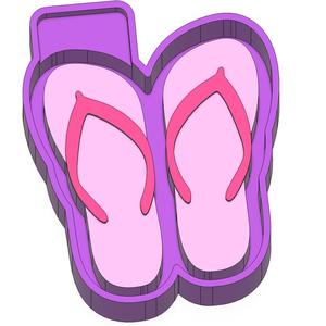 Flip flop Vent Clip Freshie Mold Housing STL