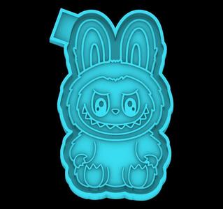 seated labubu - freshie mold - STL for silicone mold