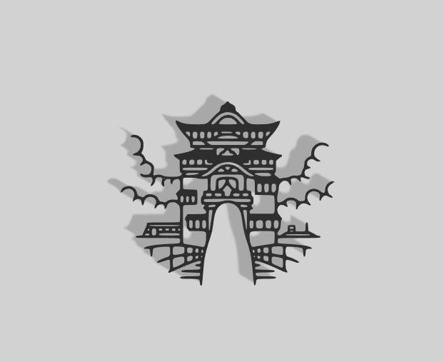 Oriental Temple Decoration - 2D Art