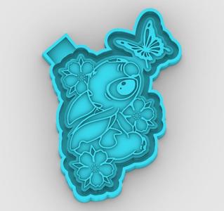 Stitch on Tulips - freshie mold - STL for silicone mold