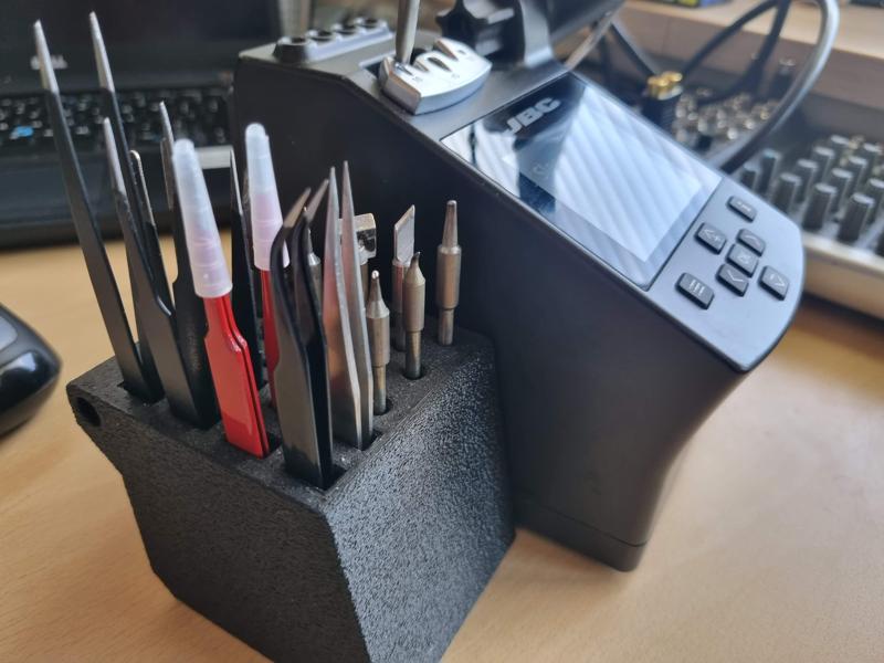 JBC Soldering Iron Tips and Tweezers Storage Box for 11+8 pcs.