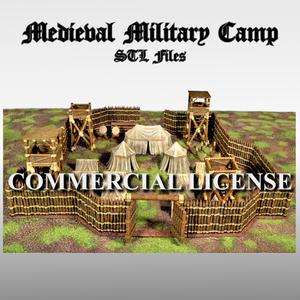 [Commercial License] Medieval Military Camp STL