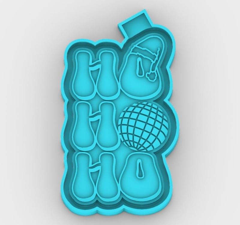 Ho ho ho 175739 - freshie mold - STL for silicone mold