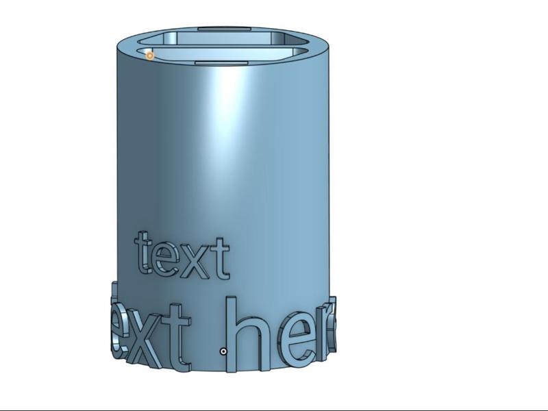 Pencil & pen holder (customizable text)