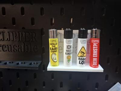 Clipper Holder Skadis – Space for 4 Lighters