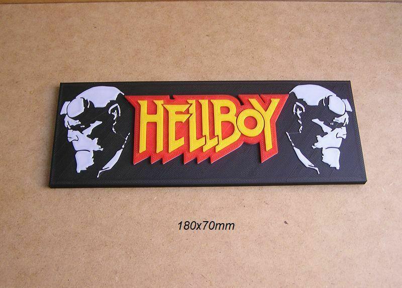 Hellboy, Poster, Sign, Signboard, Logotype, Logo, Printed3d, Movie, Guillermo, Del, Toro, Movie, Logo, Print3d, Guillermo, Del, Toro