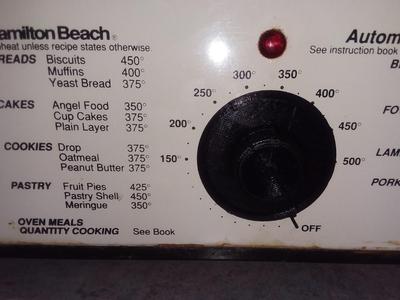 Roaster oven knob