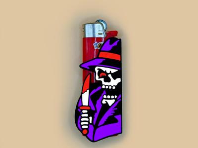 Creeping Skull lighter case