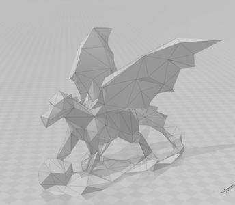 low poly dragon
