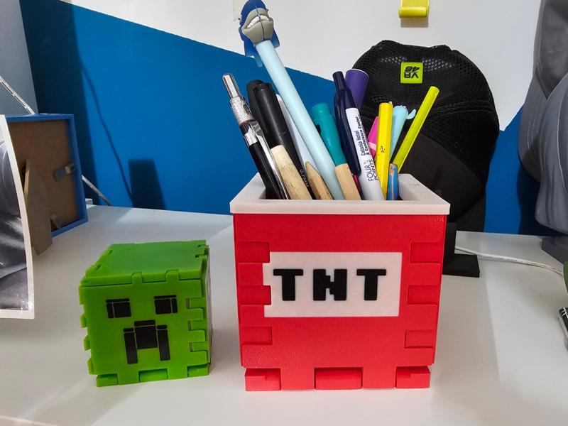 Minecraft TNT pen holder