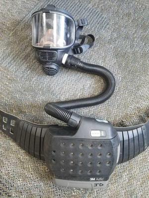 PAPR adapter: hose to 40mm threaded insert for mask filter