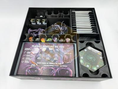 Organizing insert for Nemesis board game’s Void Seeders and Aftermath expansions, by Awaken Realms.