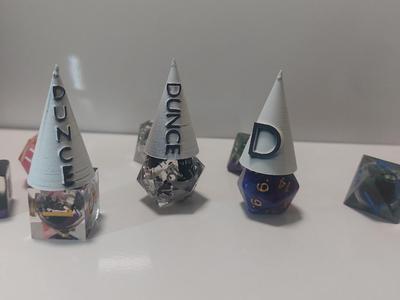 Dice Dunce Hats - D&D Pathfinder 40k Dice Jail