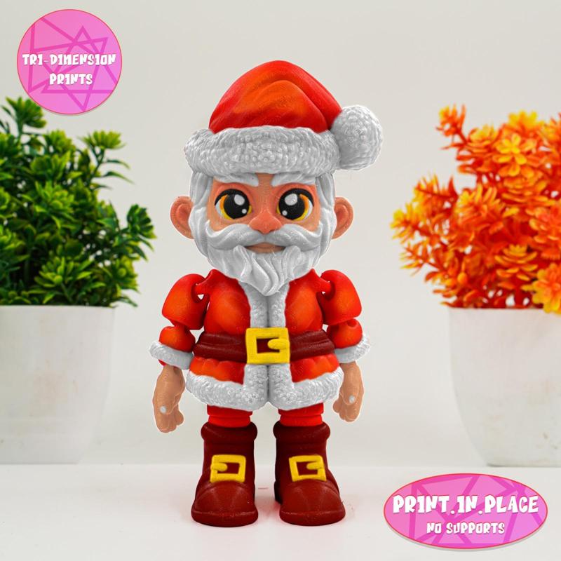 PRINT IN PLACE CUTE FLEXI SANTA
