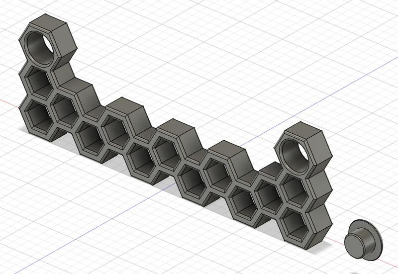 Filament Spool Shelf hexagonal
