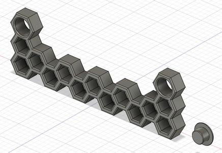 Filament Spool Shelf hexagonal