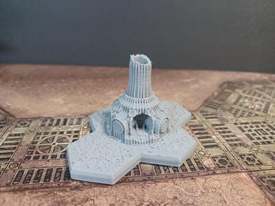 Ruined Tech Cult Refinery Hex Map Scale