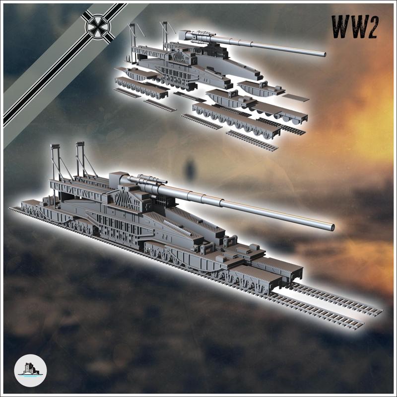 Schwerer Gustav Krupp heavy German railway gun siege artillery (3) - Germany Eastern Western Front Normandy Stalingrad Berlin Bulge WWII