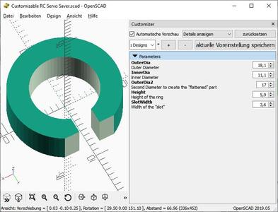 Customizable RC Servo Saver Ring