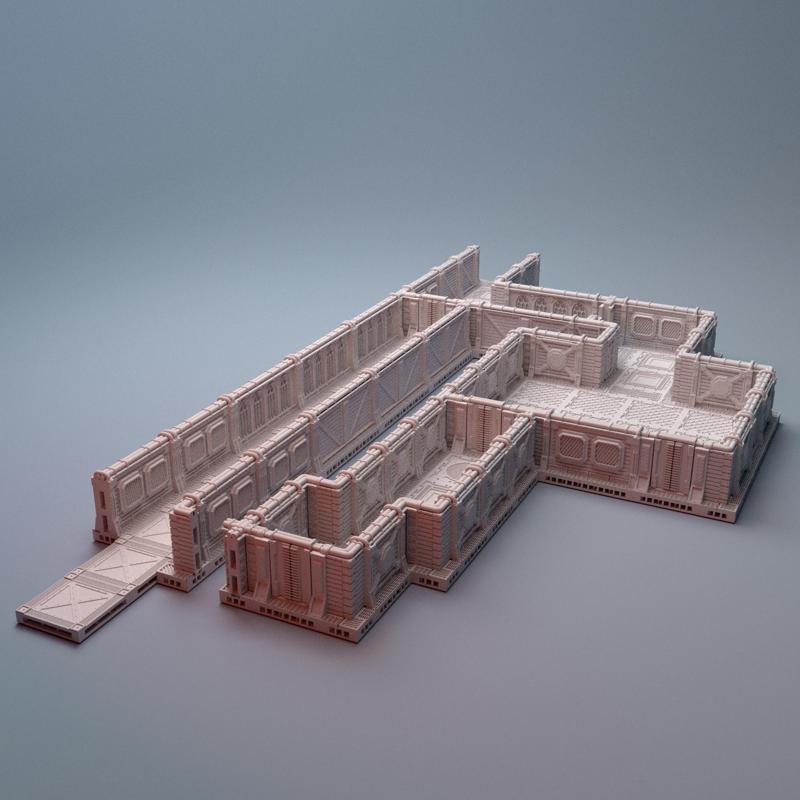 Scifi Grimdark Modular Sci-fi Corridors 28mm
