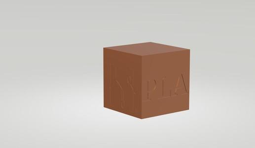 Building Block with PLA text & symbol