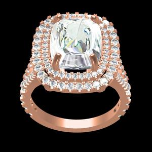 Cushion Shape Double Halo Engagement Ring