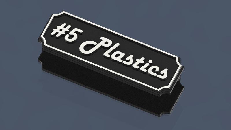Stylized Label For #5 Plastics