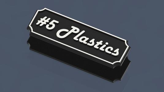 Stylized Label For #5 Plastics