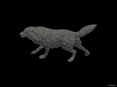 Night Shadow Wolf - Voronoi Style - Spider Web - LowPoly - Perfect Design - Easy Print - Decor