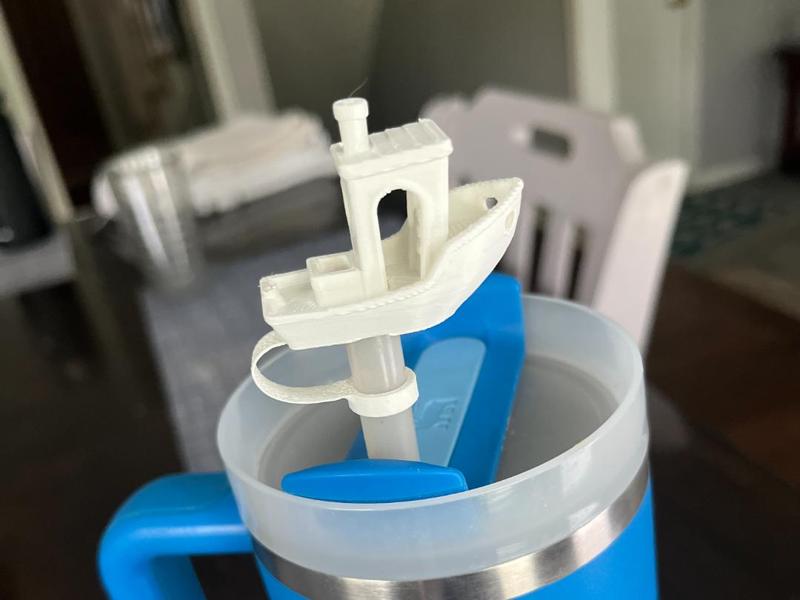 Benchy straw topper