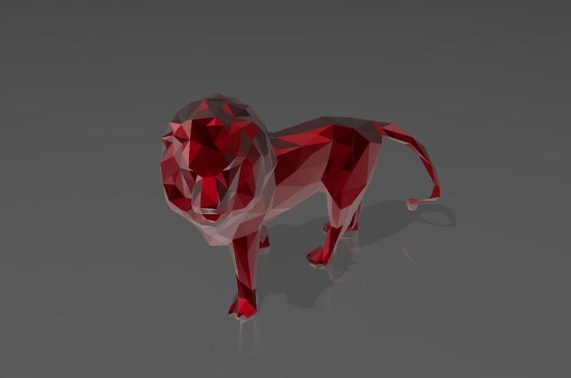 King Lion - Low Poly