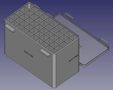 9.3X74mm Rimmed, Head Up, Snug Double Snap Latch Modular Ammo Box