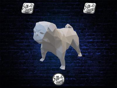 Pug Dog - Low Poly - Excellent Design - Decor
