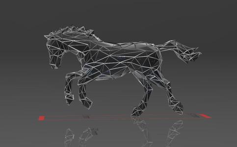 Crazy Horse - Low Voronoi Style - Single Spider Web - LowPoly - Perfect Design - Easy Print - Decor