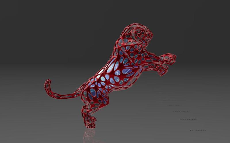 Tigers 001 - Voronoi Style - Spider Web - LowPoly - Perfect Design - Easy Print - Decor