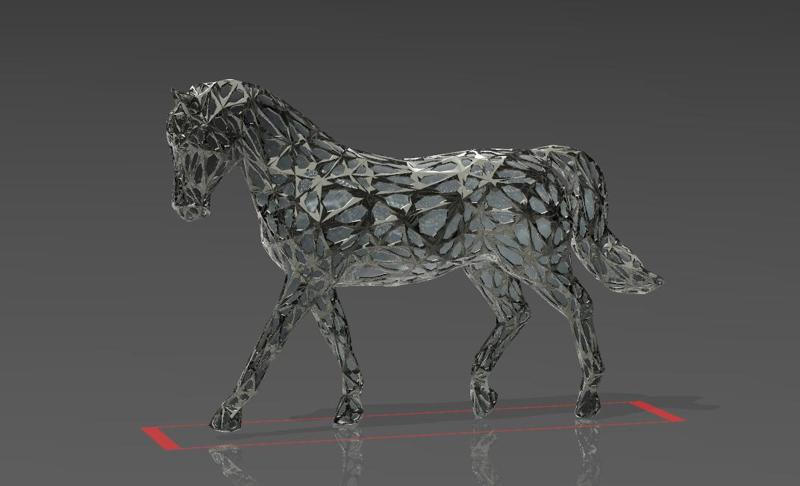Best Friend Horse - Voronoi Style - Spider Web - LowPoly - Perfect Design - Easy Print - Decor