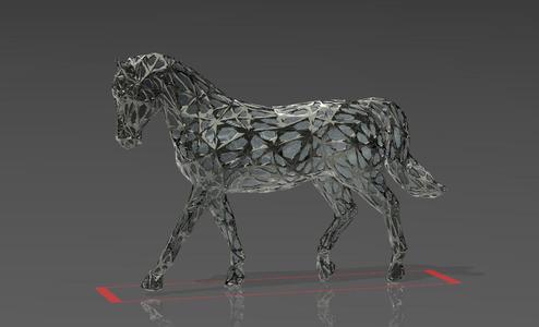 Best Friend Horse - Voronoi Style - Spider Web - LowPoly - Perfect Design - Easy Print - Decor