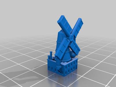 Scythe windmill with built in support