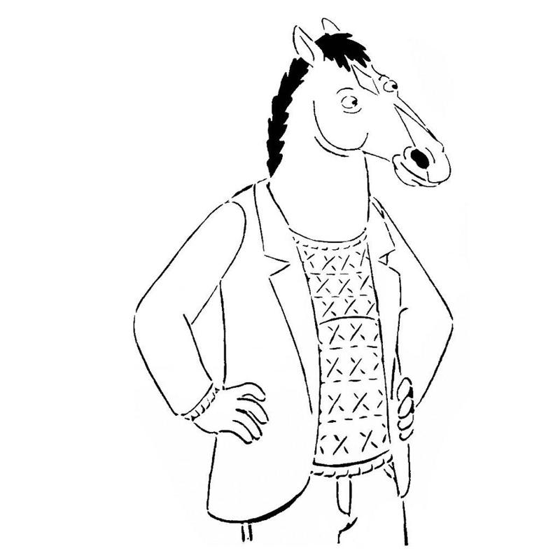 BoJack Horseman stencil