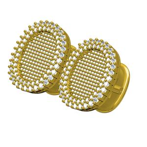 Gold Plated Fully Diamond Cufflink