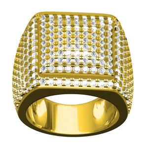 Antique Pave Set Diamond Hip Hop Ring for Men