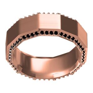 Black Diamond Mens Eternity Wedding Band