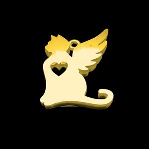 Simple Cat Heart Pendant