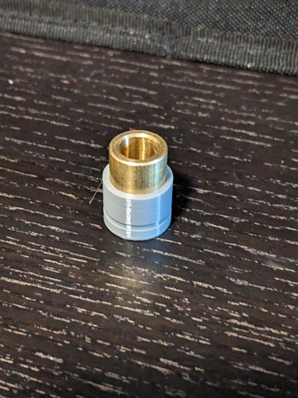 Brass bushing to LM8UU adapter