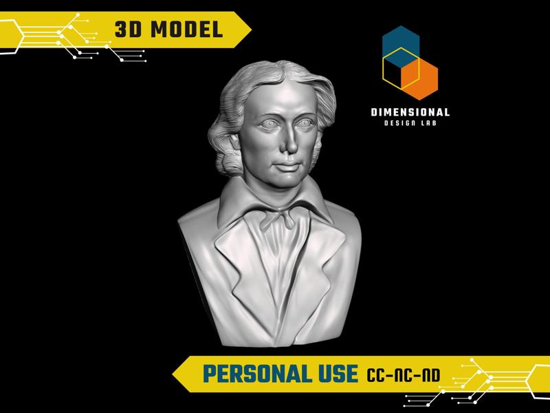John Keats - High-Quality STL File for 3D Printing (PERSONAL USE)