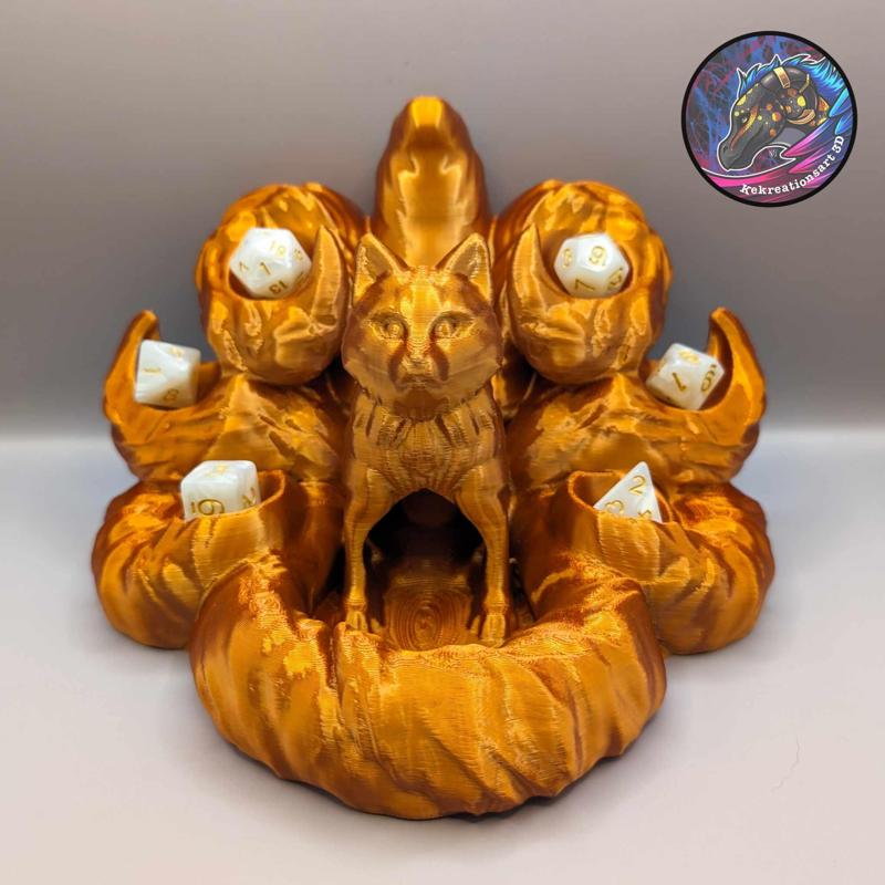 Kitsune Dice Tower and Dice Holder