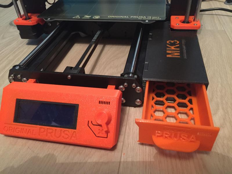 Side drawers for PRUSA MK3 I3