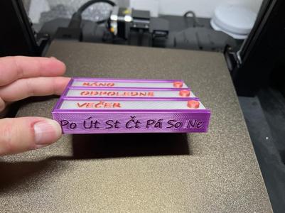 Pill box - czech language