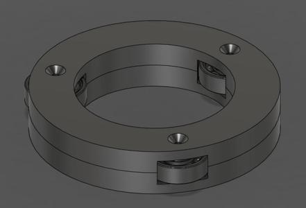 Spool Adapter - 2" to 3 3/8" with bearings 608zz