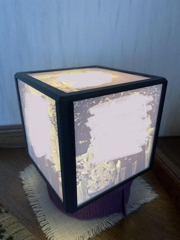 Lithophane Lamp Cube Frame / Lithophane Lampe Rahmen